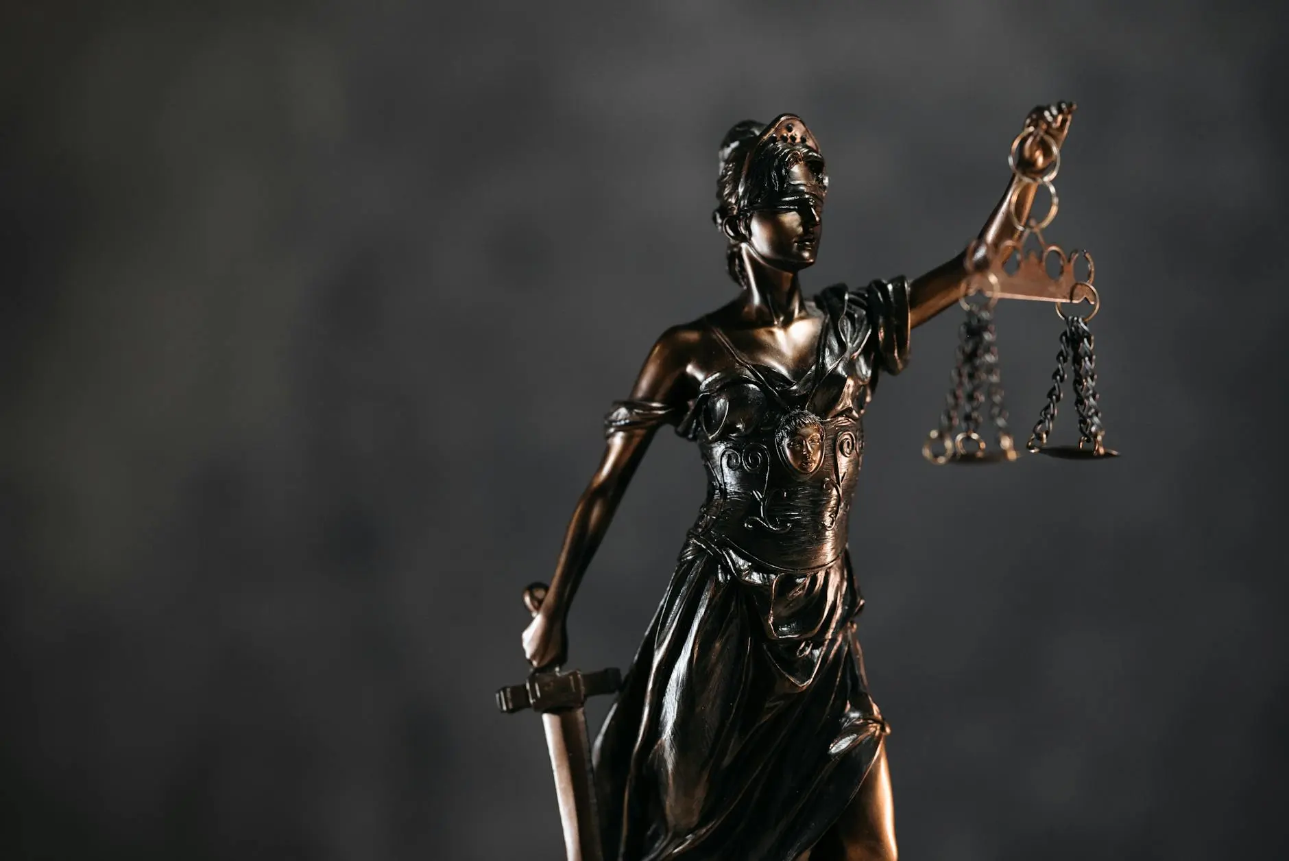 Lady Justice statue symbolizing legal representation and justice at KR Law, APC